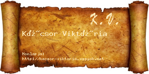 Kácsor Viktória névjegykártya