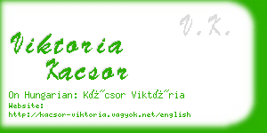 viktoria kacsor business card